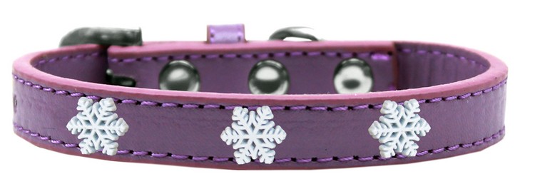 Snowflake Widget Dog Collar Lavender Size 18